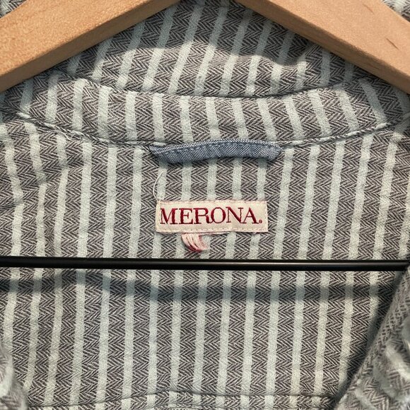 Merona Striped Doubled Fabric Tunic Top XS - Picture 2 of 4